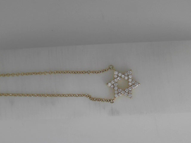 Star Of David Pendant in Yellow Gold (160-02173)