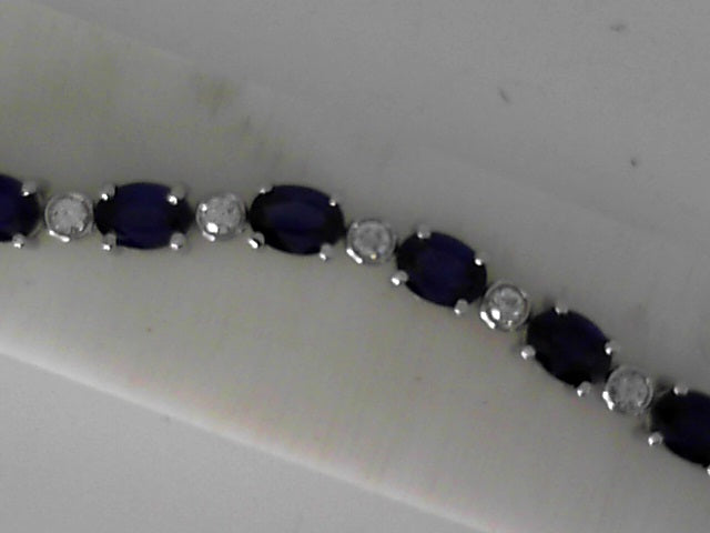 Sapphire Tennis Bracelet in White Gold (240-00188)