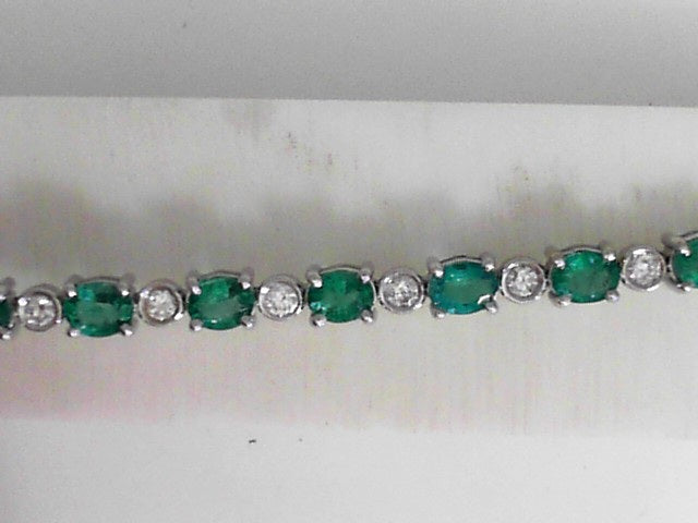 Emerald Tennis Colored Bracelet in Gold (240-00199)
