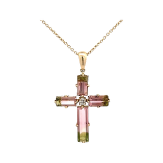 Cross Pendant in Yellow Gold (230-01379) - Vardy's Jewelers - Cupertino CA