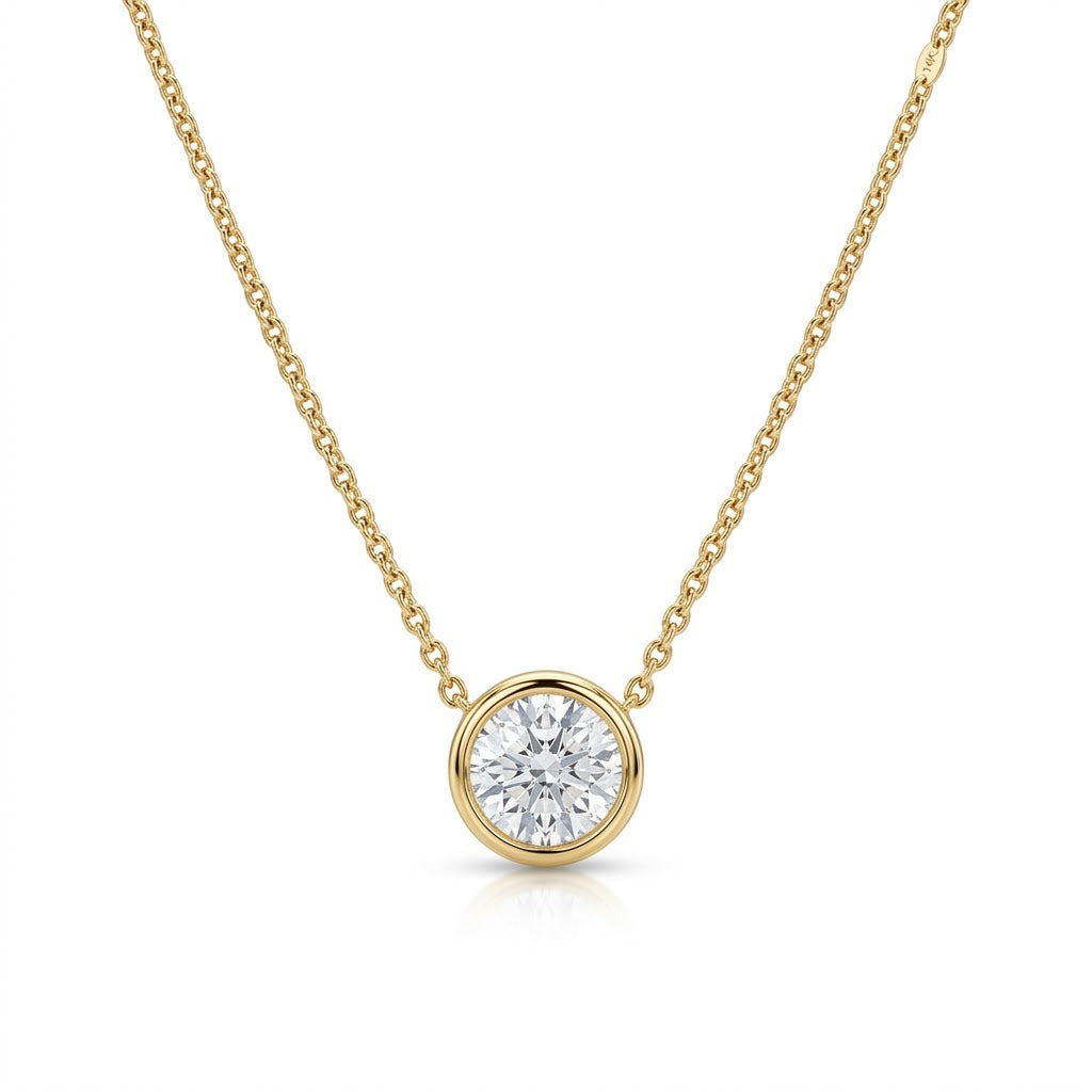 Yellow Gold Diamond Pendant in Yellow Gold (160-02045) - Vardy's Jewelers - Cupertino CA