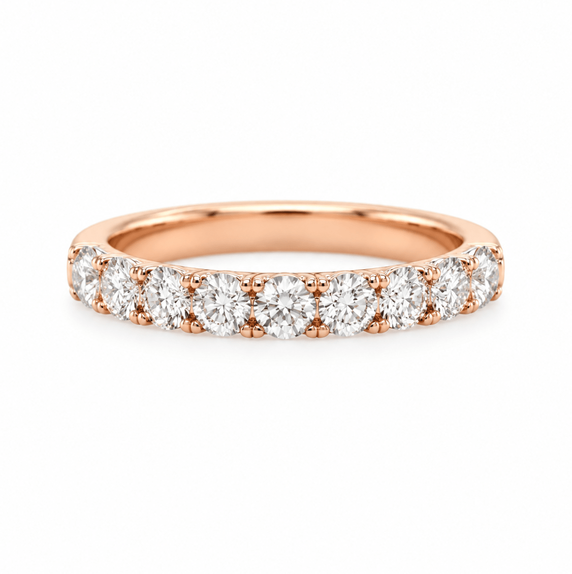 14 Karat U Set Wedding Band in White Gold (110-01372)