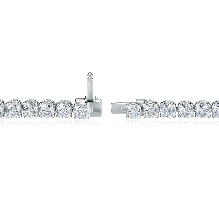 Classic 4 prong Line Bracelet in White Gold (170-33317)