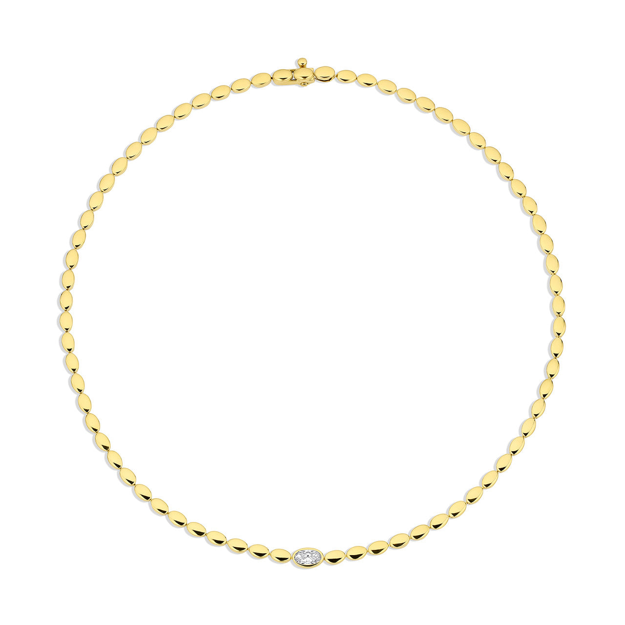 Vardy's Collection Round Diamond Bead Necklace in 18K Yellow Gold (1.01ct) - My Store
