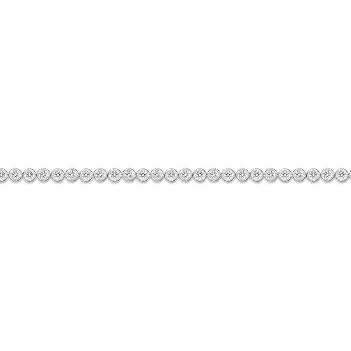 Milgrain Diamond Line Bracelet in White Gold (170-33328)