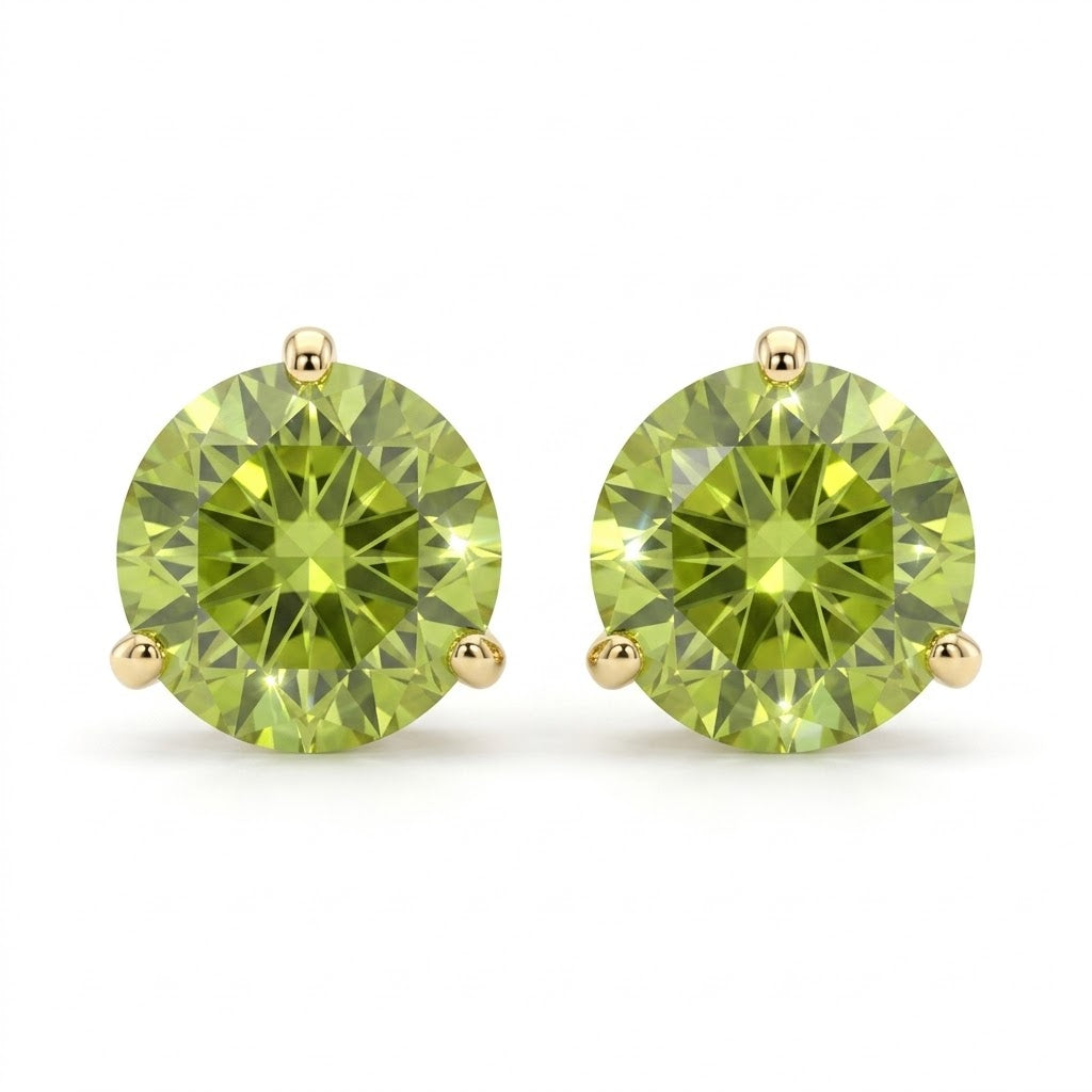 Peridots Stud Earrings in Yellow Gold (210-01626) - Vardy's Jewelers - Cupertino CA