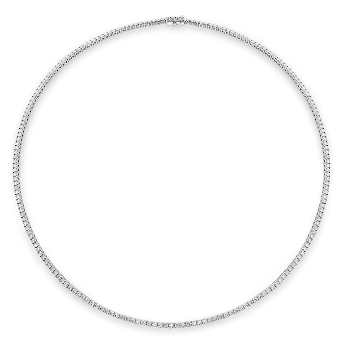 Collar Uniform Line Diamond Necklace in White Gold (165-33314) - Vardy's Jewelers - Cupertino CA