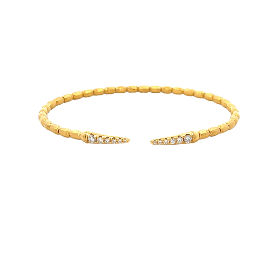 Bangle diamond bracelet in yellow gold (170-00851) - Vardy's Jewelers - Cupertino CA