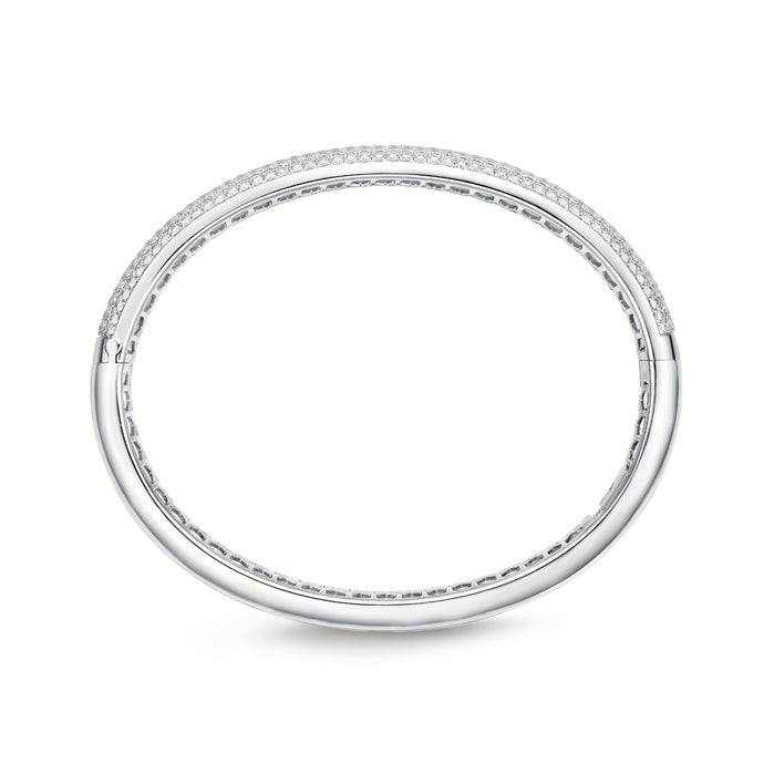 Pirouette 5 Row Pave Diamond Bracelet in White Gold (170-33326)
