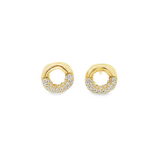 Vardy's Collection Polished 18K Yellow Gold Stud Earrings - My Store