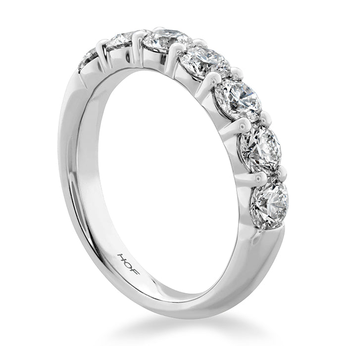 Vardy's Collection Hearts On Fire Cut Diamond 7 Stone U Set Wedding Band in 18K White Gold (1.02ctw) - My Store