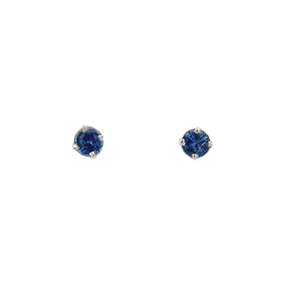 Round Sapphire Stud Earrings in White Gold (210-01509) - Vardy's Jewelers - Cupertino CA