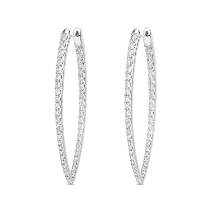 Imperial Diamond Hoops in White Gold (152-33333)