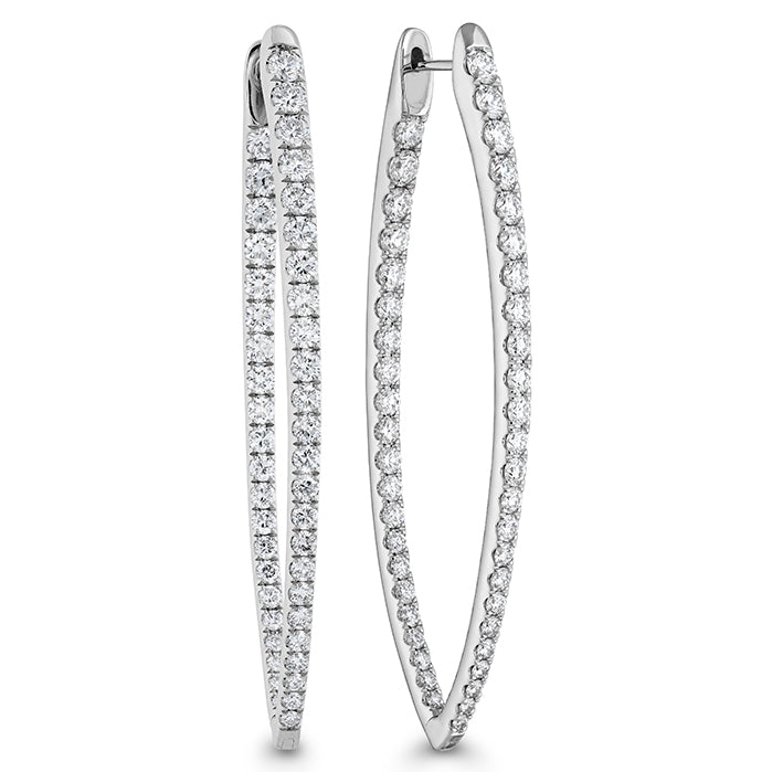 Imperial Diamond Hoops in White Gold (152-33333)