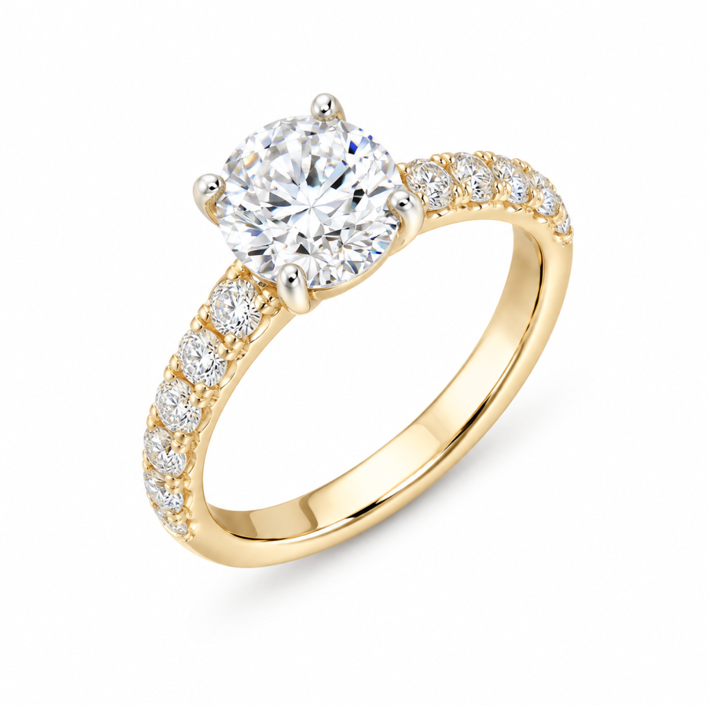 Diamond Engagement Ring Yellow Gold (100-33850)