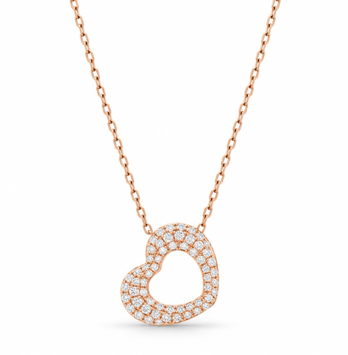 Yellow Gold Pave Diamond Heart (160-33634)