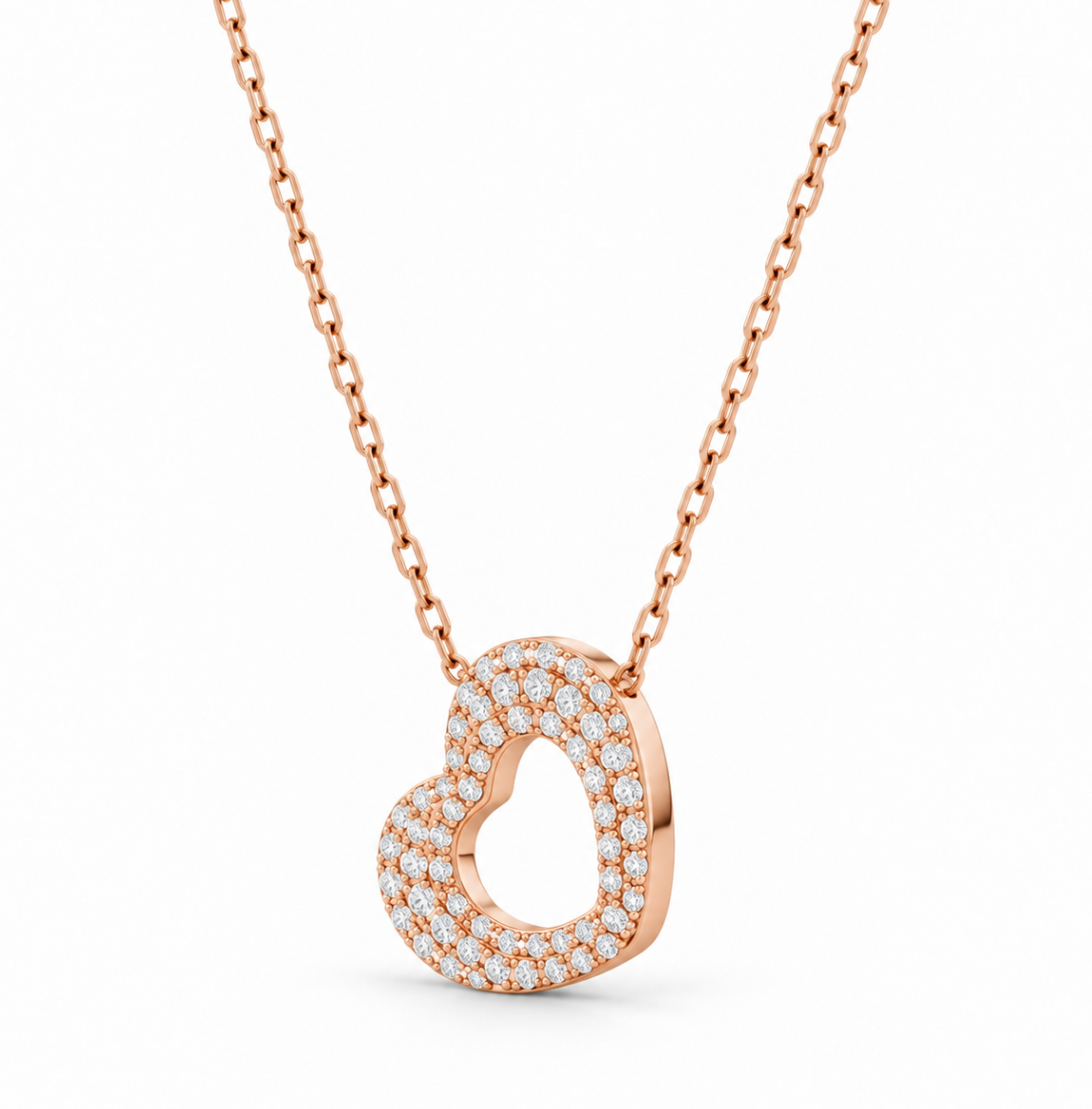 Yellow Gold Pave Diamond Heart (160-33634)