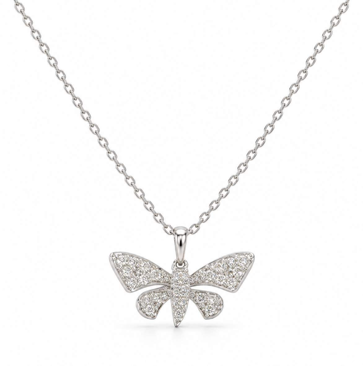 Dragon Fly Pendant White Gold (160-33893)