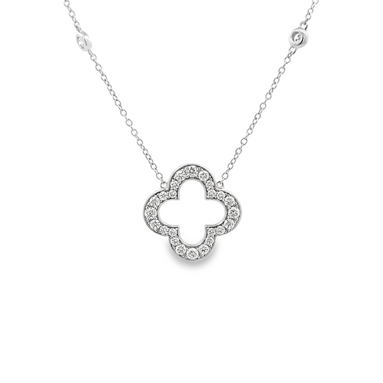 Flower Pendant in White Gold (160-02208)