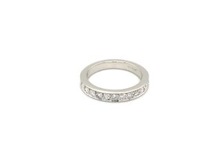 Platinum Contemporary Wedding Band With Channel Set Diamonds - My Store