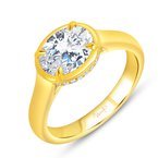 Antique Style Engagement Ring in Yellow Gold (100 - 00690)