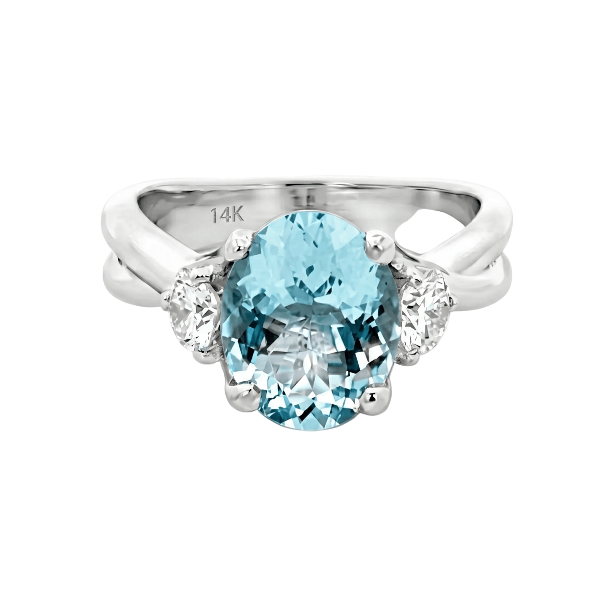 Aquamarine & Diamond Fashion Ring (200 - 01320)