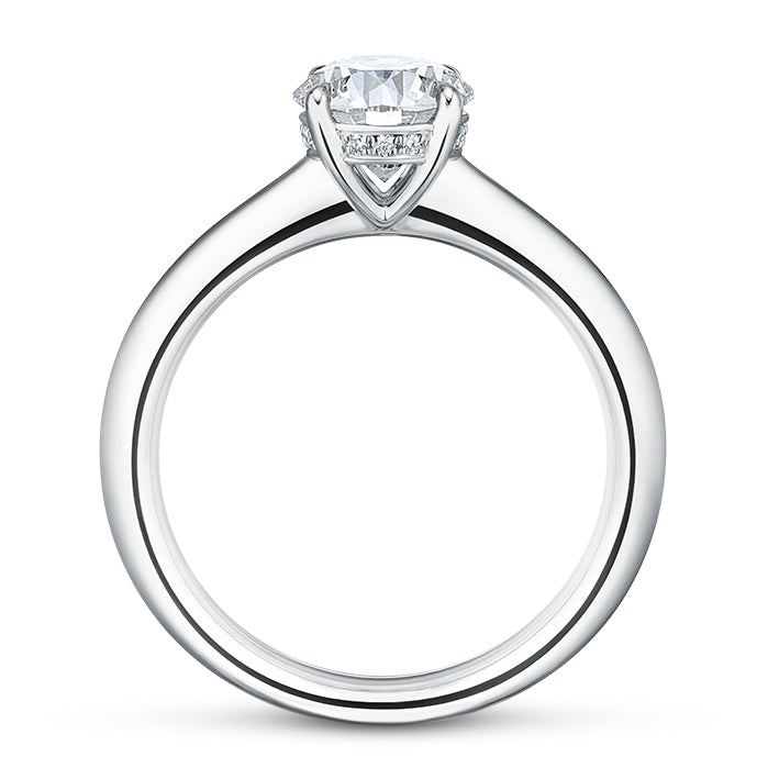 Solitaire Engagement Ring from the Illustrious Hidden Halo Collection In Platinum (100-00706)
