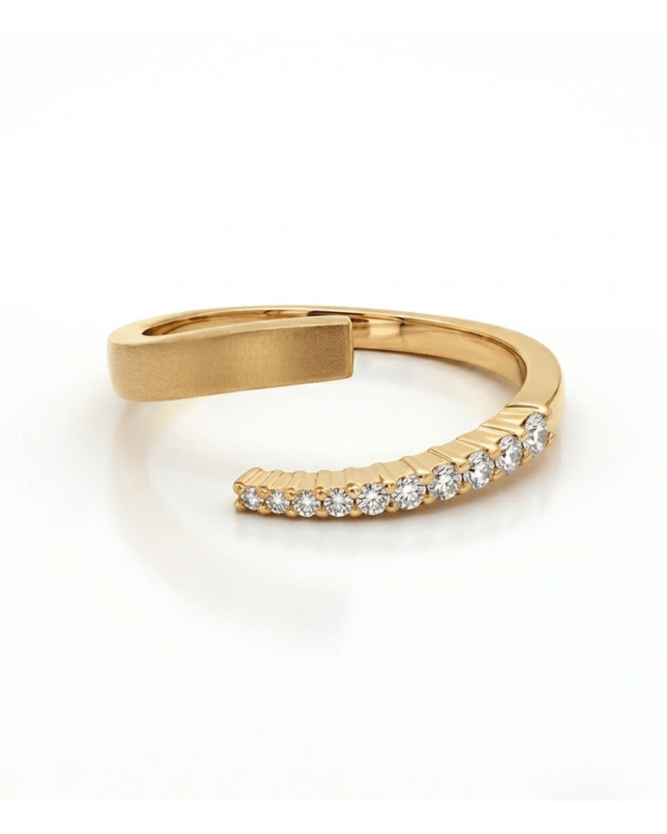 By-Pass Diamond Fashion Ring in Yellow Gold (130-33237)