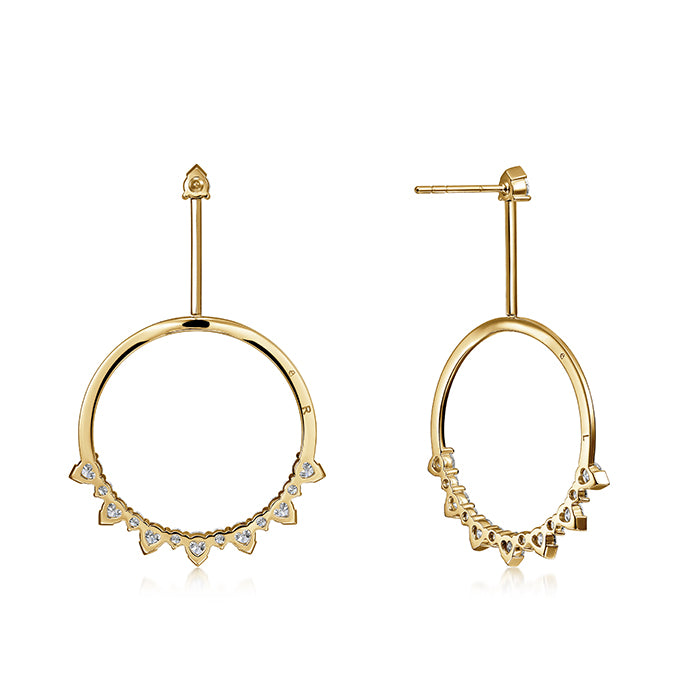 Aerial Sunrise Drop Diamond Earrings in Yellow Gold (152-33247) - Vardy's Jewelers - Cupertino CA