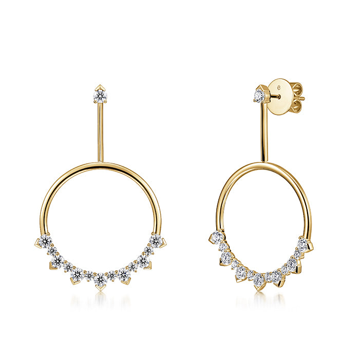 Aerial Sunrise Drop Diamond Earrings in Yellow Gold (152-33247) - Vardy's Jewelers - Cupertino CA