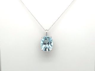Aquamarine Pendant in white gold (230-01233)