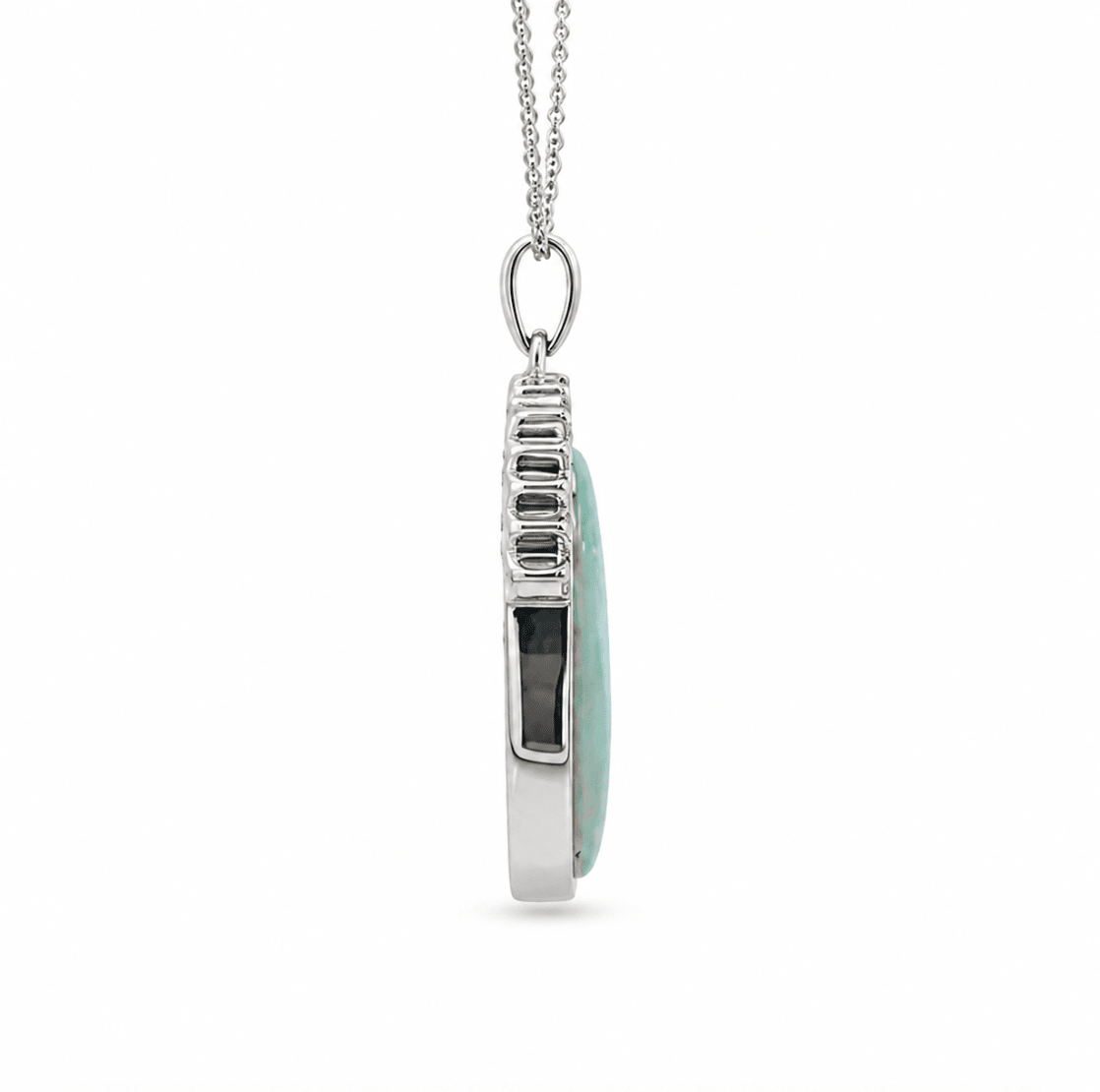 Cable Link Pendants in White Gold (230-01295)