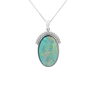 Cable Link Pendants in White Gold (230-01295)