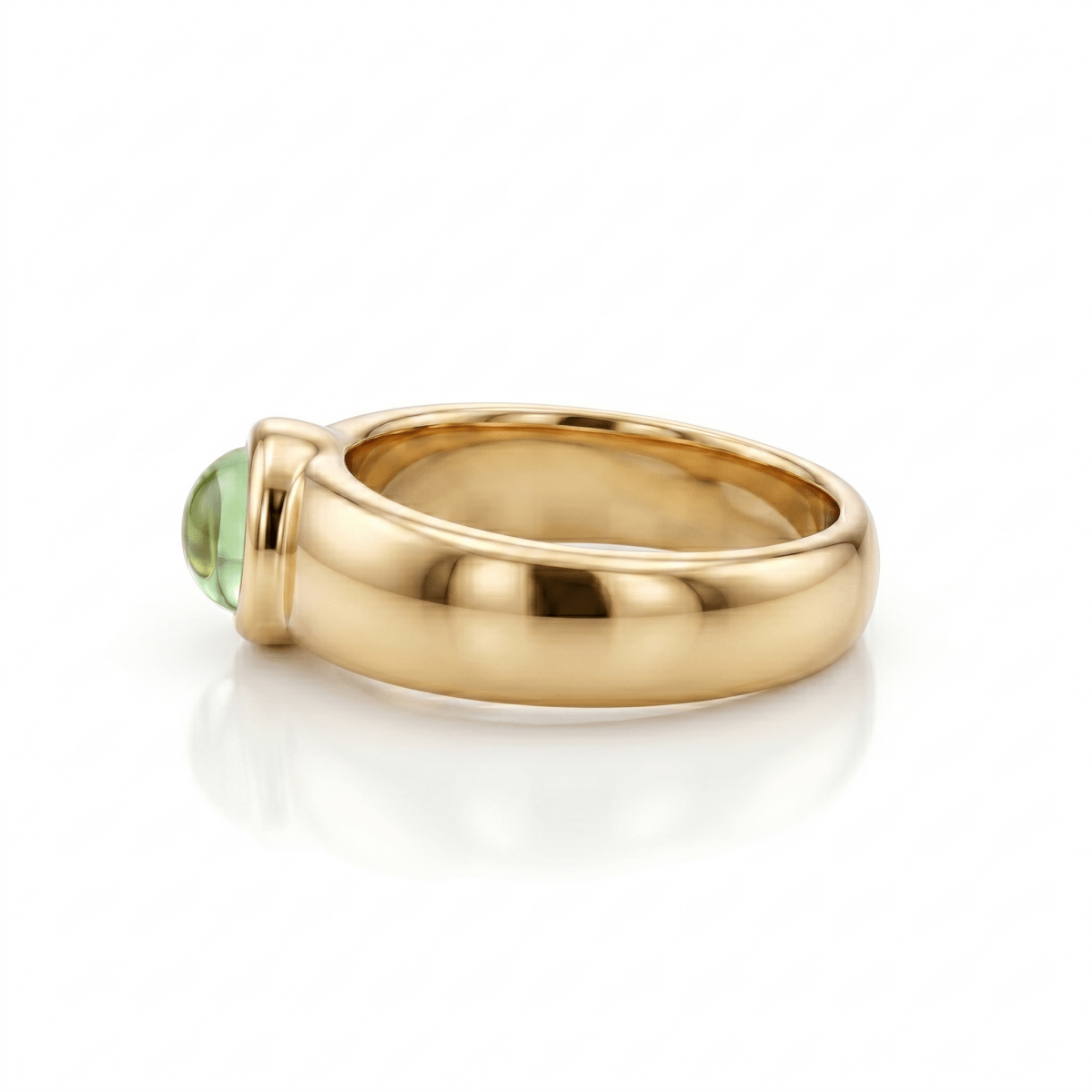 Cabochon Green Tourmaline Fashion Ring (200 - 01314)