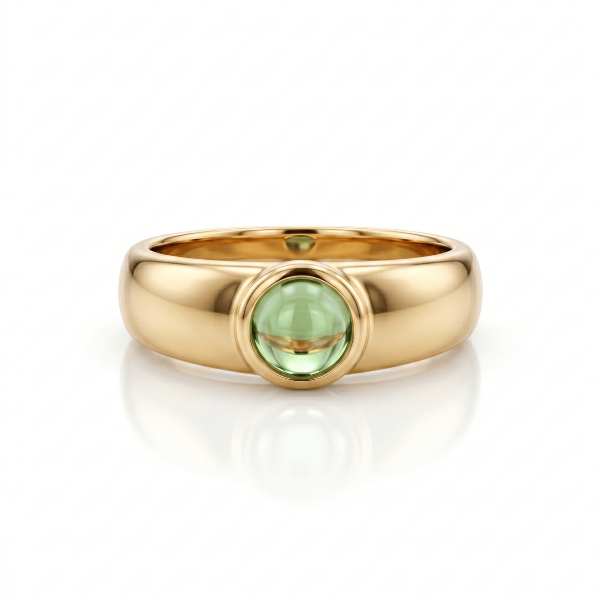 Cabochon Green Tourmaline Fashion Ring (200 - 01314)