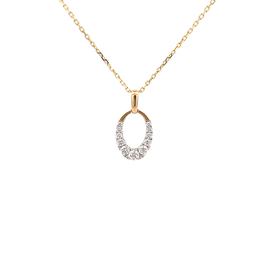 Drop Diamond Pendant in Yellow Gold (160-02204)
