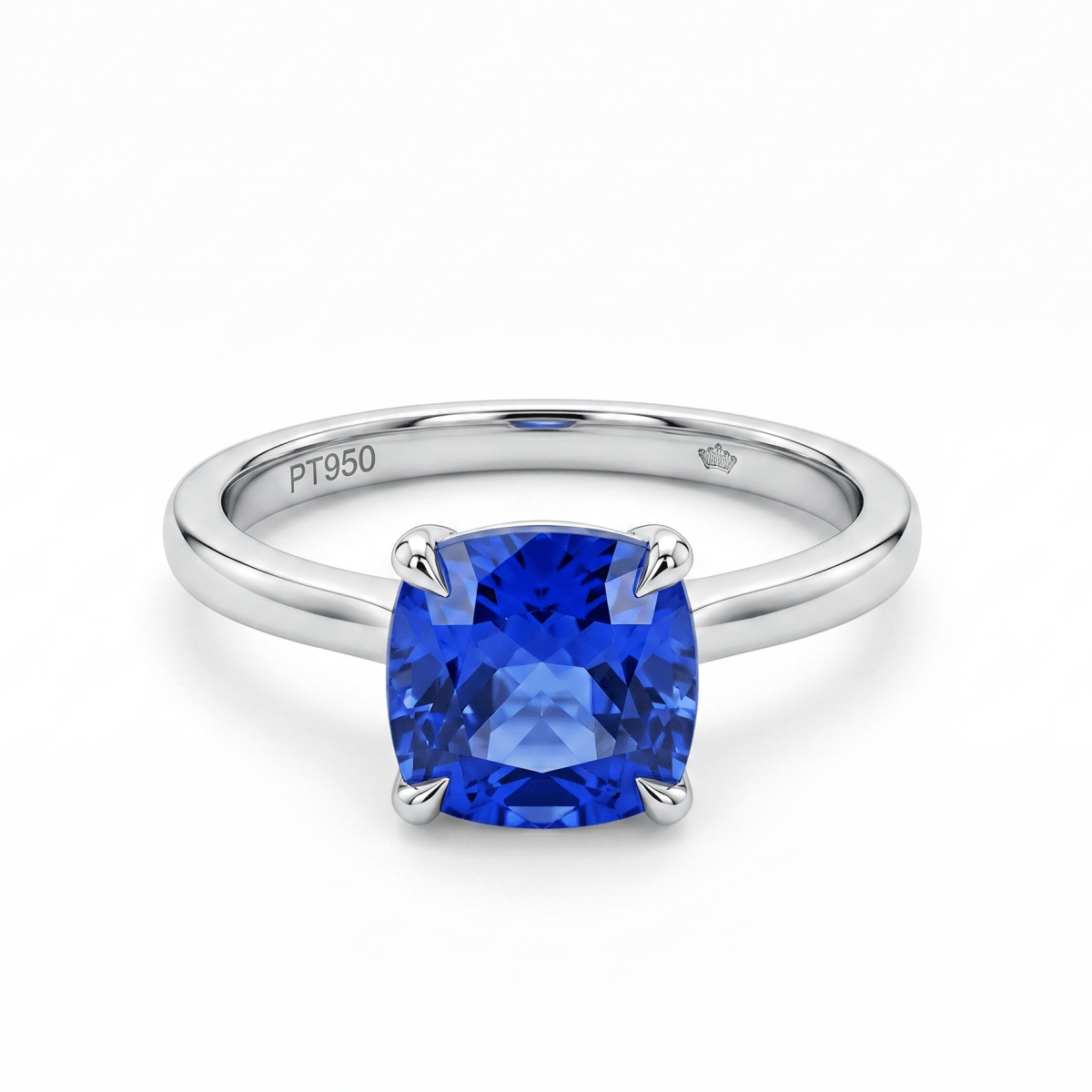 Cushion Tanzanite Platinum Fashion Ring (200 - 01359)