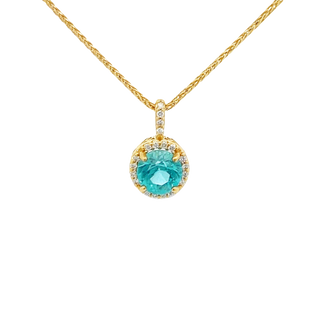 Halo Setting Pendant in yellow gold (230-01402) - Vardy's Jewelers - Cupertino CA