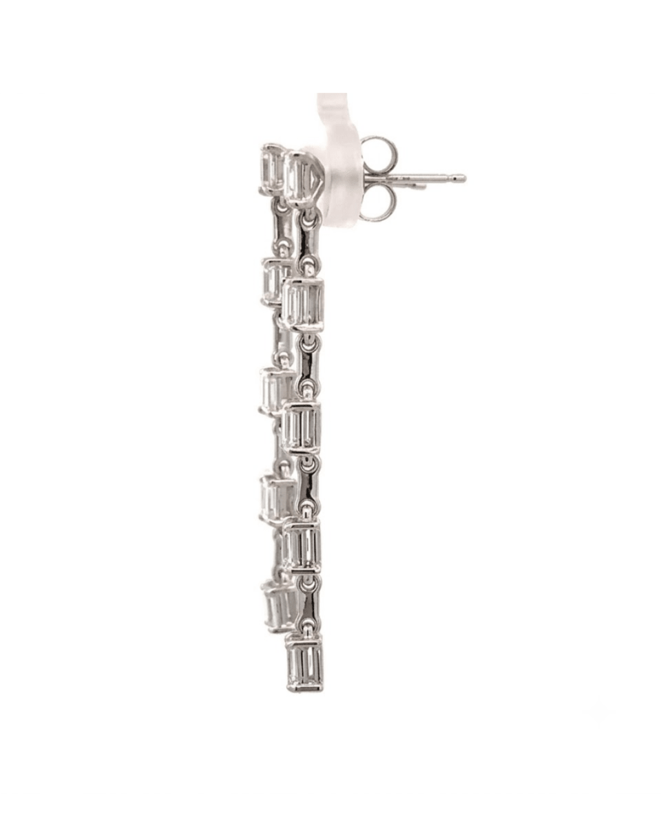 Dangle Diamond Earrings In White Gold (152-00490) - Vardy's Jewelers - Cupertino CA