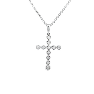 Cross Pendant in White Gold (160-02134)