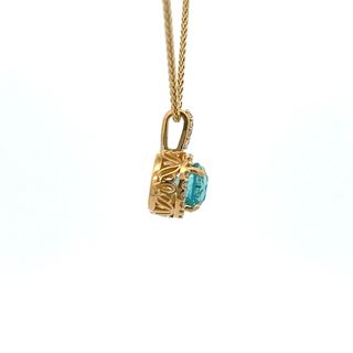 Halo Setting Pendant in yellow gold (230-01402) - Vardy's Jewelers - Cupertino CA