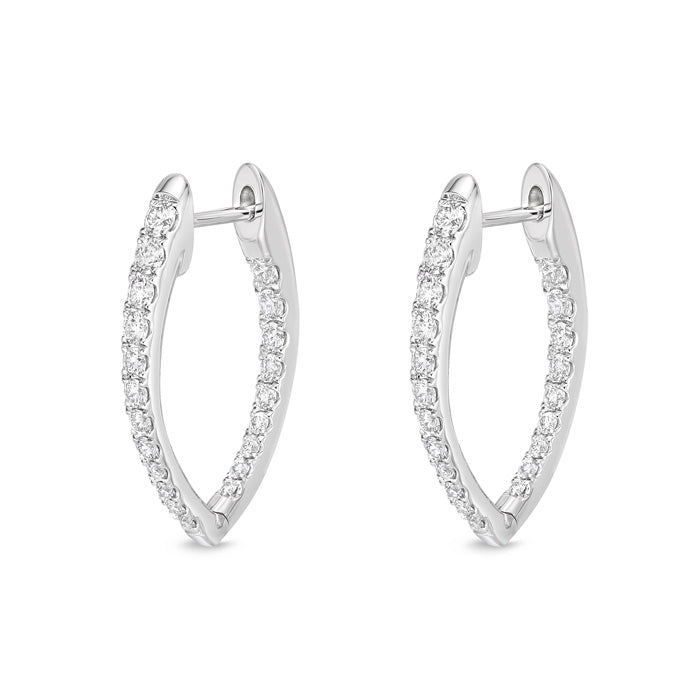 Imperial Hoop Earrings in White Gold (152-33331) - Vardy's Jewelers - Cupertino CA