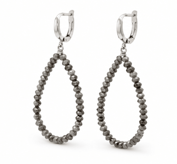 Diamond Dangle Earrings in White Gold (152-00455)