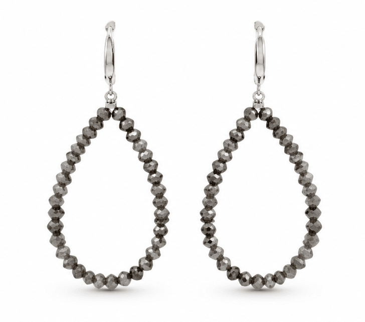 Diamond Dangle Earrings in White Gold (152-00455)