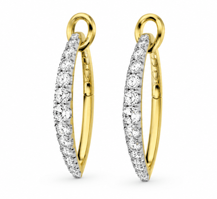 Diamond Hoops in Yellow Gold (152-33215)