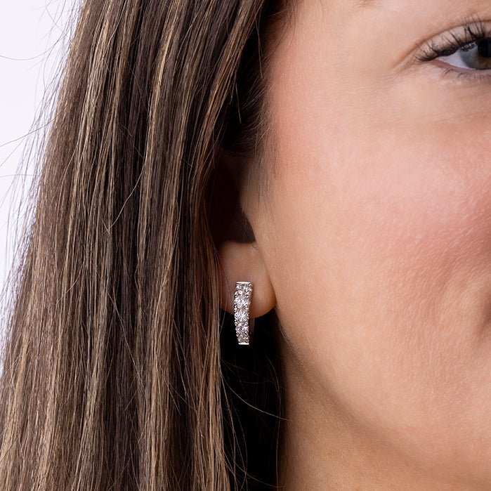 Diamond Huggies Earrings in Yellow Gold (152-33614)