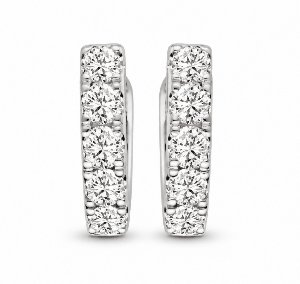Diamond Huggies in White Gold (152-33645)