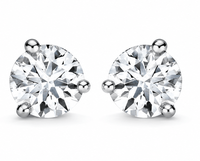 Diamond Stud Fashion Earrings in White Gold (150-02058)