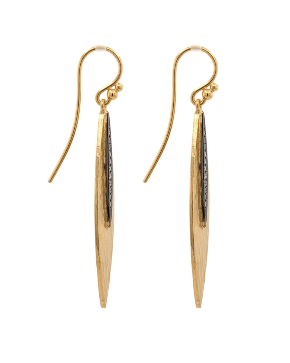Drop Diamond Earrings in Yellow Gold (152-00483) - Vardy's Jewelers - Cupertino CA