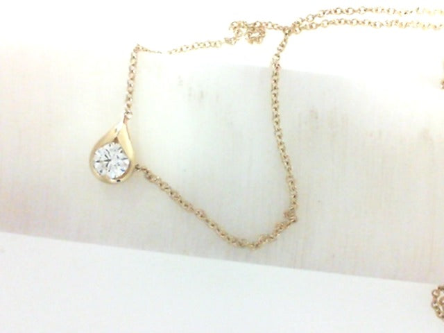 Droplet Diamond Pendant in Yellow Gold (160-33190)